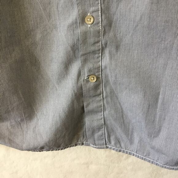 DKNY Jeans Blue Striped Button-Up Shirt - Picture 6 of 14